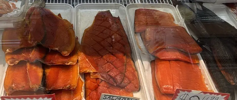 Hot-smoked salmon